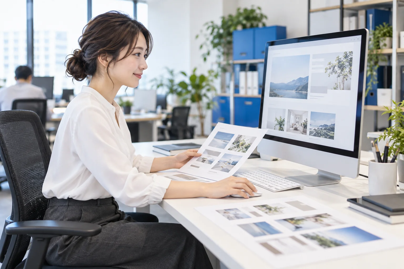 Webサイトの内容を確認するイメージ